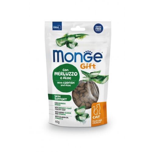 Monge Gift Ripieno e Croccante 60g Skin Support con Merluzzo e Aloe