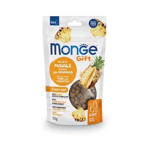 Monge Gift Meat Mini 50g Exigent con Maiale, Ananas e Formaggio
