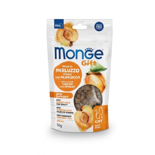 Monge Gift Meat Mini 50g Skin Support con Merluzzo e Albicocca