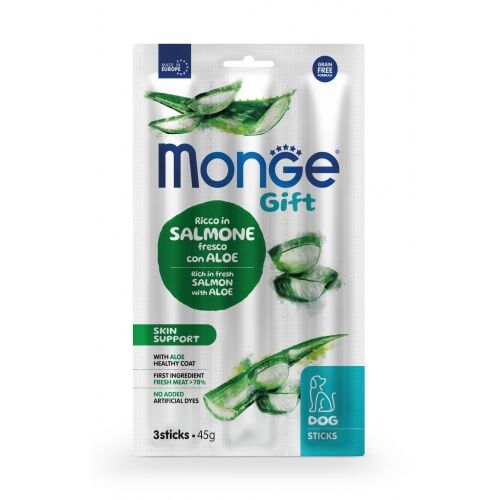 Monge Gift Stick 45g Skin Support con Salmone, Aloe Vera e Lievito