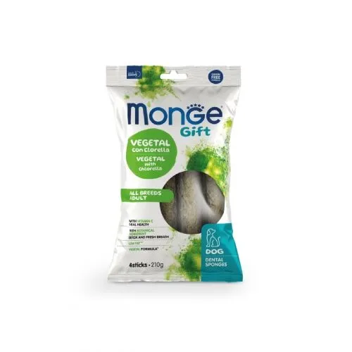 Monge Gift All Breeds Vegetal con Clorella e Menta Dental Sponges 210g
