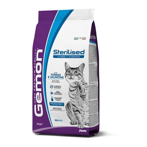 Gemon Sterilised Crocchette per Gatti Sterilizzati con Tonno e Salmone – Alimento Completo