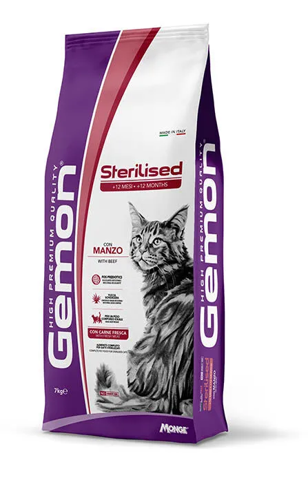 Gemon Sterilised Crocchette per Gatti Sterilizzati con Manzo – Alimento Completo