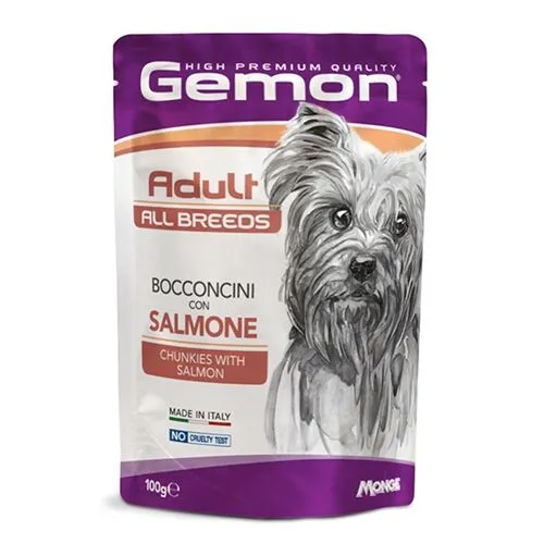 Gemon All Breeds Bocconcini in Salsa per Cani Adulti 100g – Alimento Umido Completo