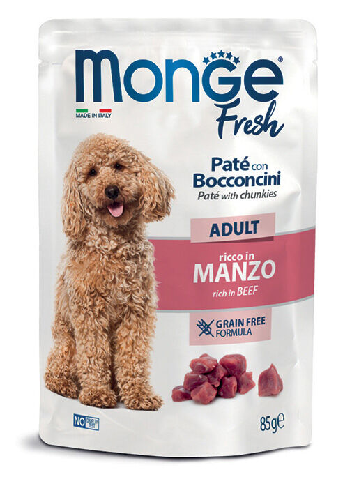 Monge Fresh Paté con Bocconcini Adult Manzo 85g