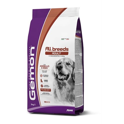 Gemon All Breeds Adult Crocchette per Cani Adulti di Tutte le Taglie con Agnello e Riso 15kg