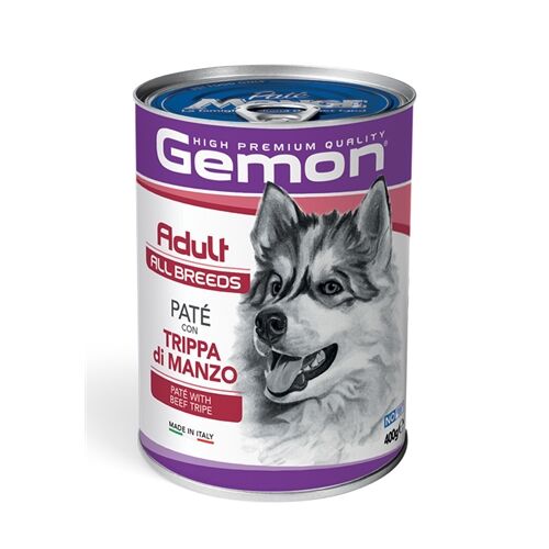 Gemon All Breeds Patè per Cani Adulti 400g – Alimento Umido Completo Trippa di Manzo-Adult