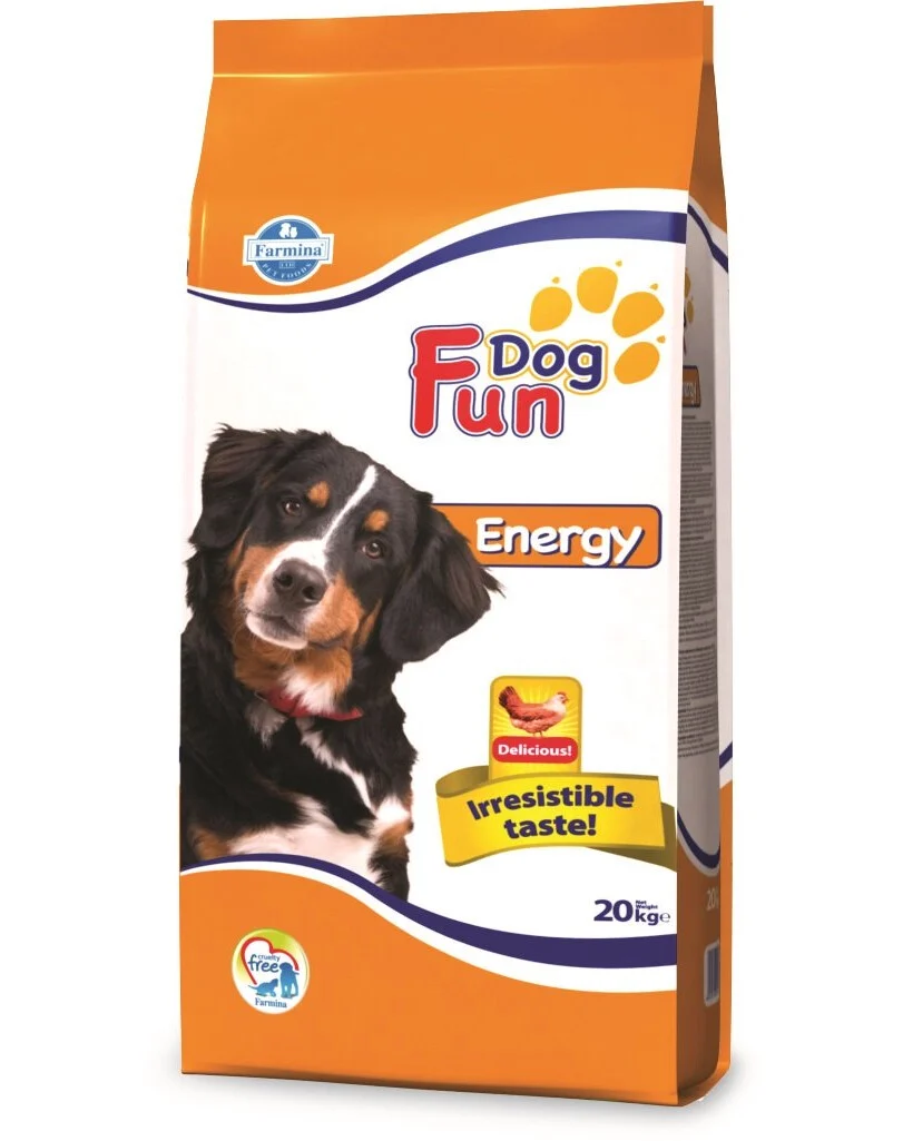 Farmina Fun Dog Energy 20kg – Crocchette Complete per Cani Adulti da Lavoro e Molto Attivi