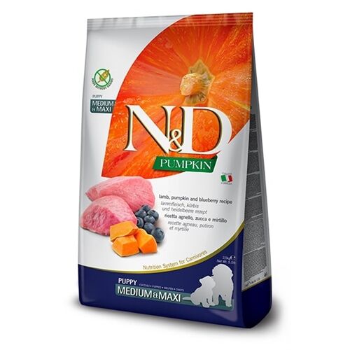 N&D Pumpkin Puppy Medium/Maxi Agnello e Mirtilli 2,5kg