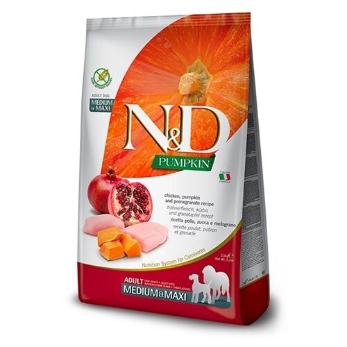 N&D Pumpkin Adult Medium/Maxi Pollo e Melograno 2,5kg