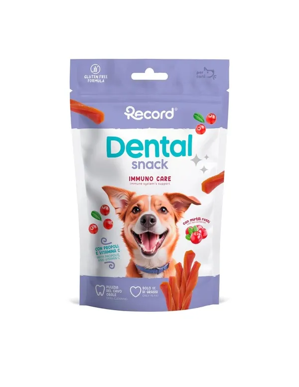 Record Dental Snack Twisterini al Mirtillo Rosso 75g