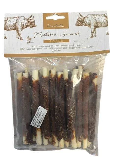 Ferribiella Cicche Bianche con Pollo 20pcs 240g