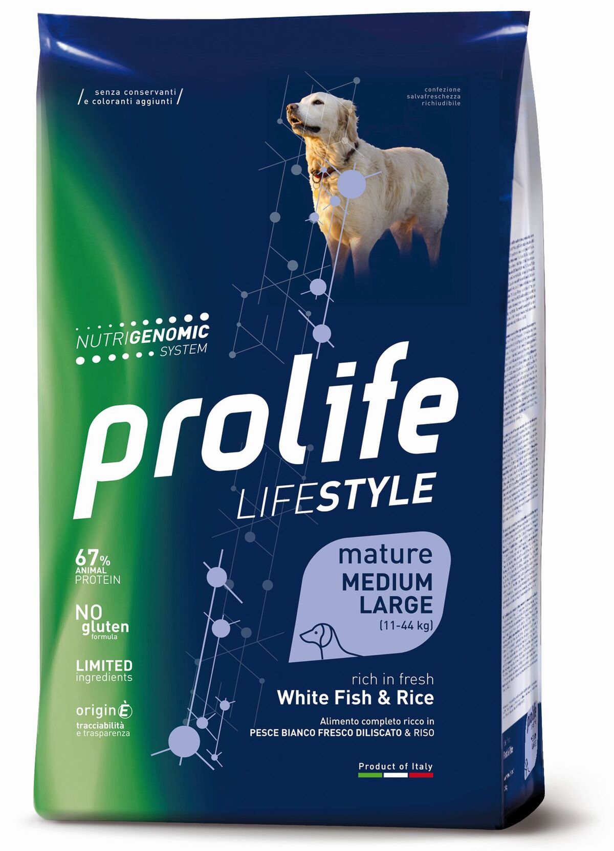 Prolife LifeStyle Mature Medium e Large Pesce e Riso 2,5kg
