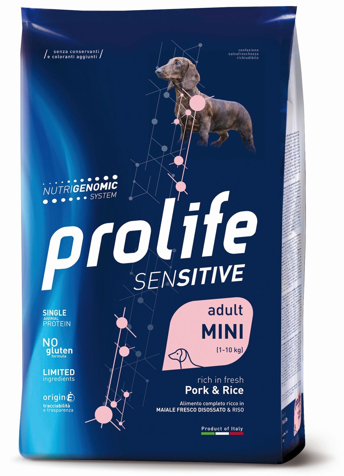 Prolife Sensitive Adult Mini Maiale e Riso 600g
