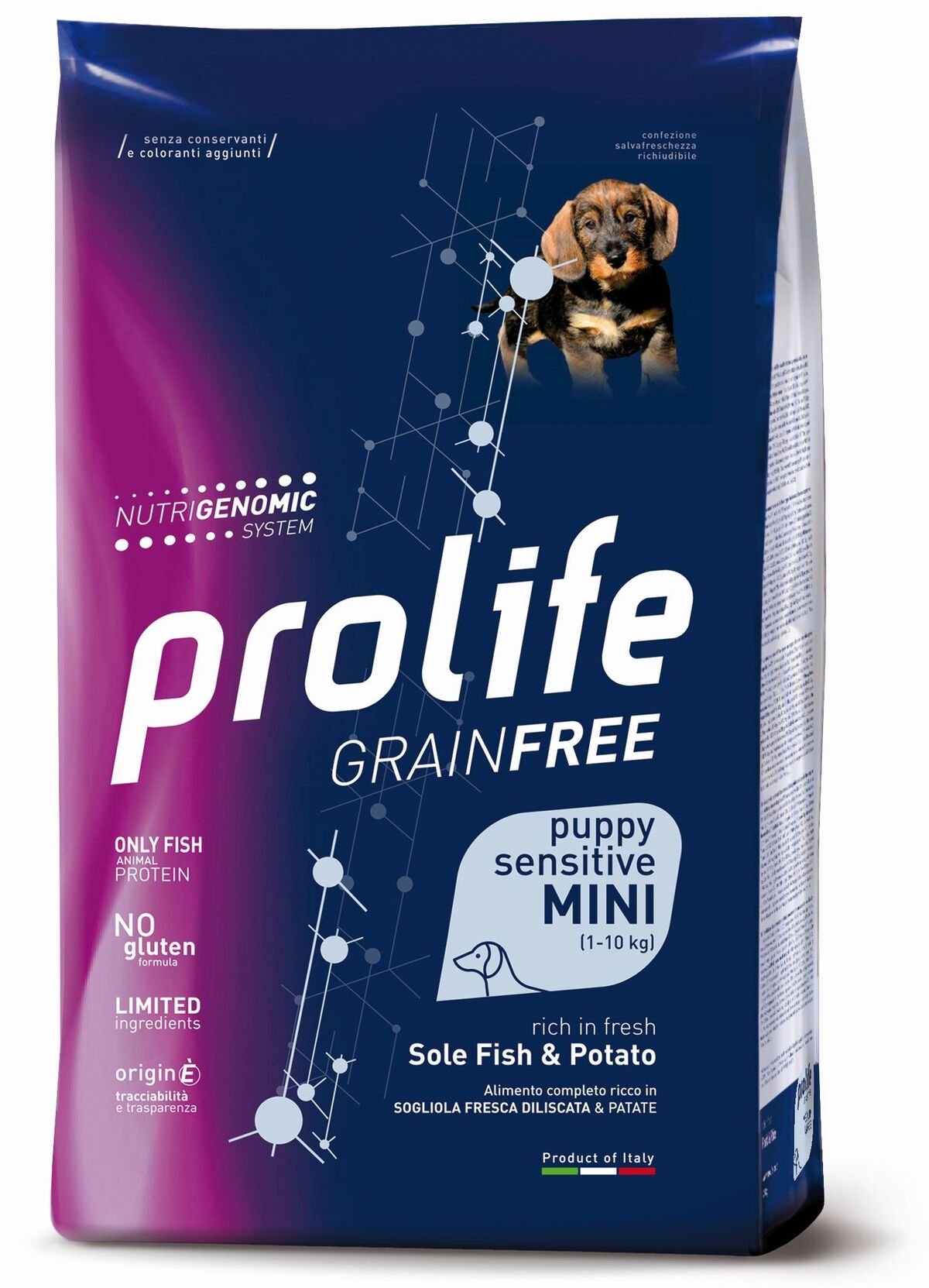 Prolife Grain Free Sensitive Puppy Mini Sogliola e Patate 600g