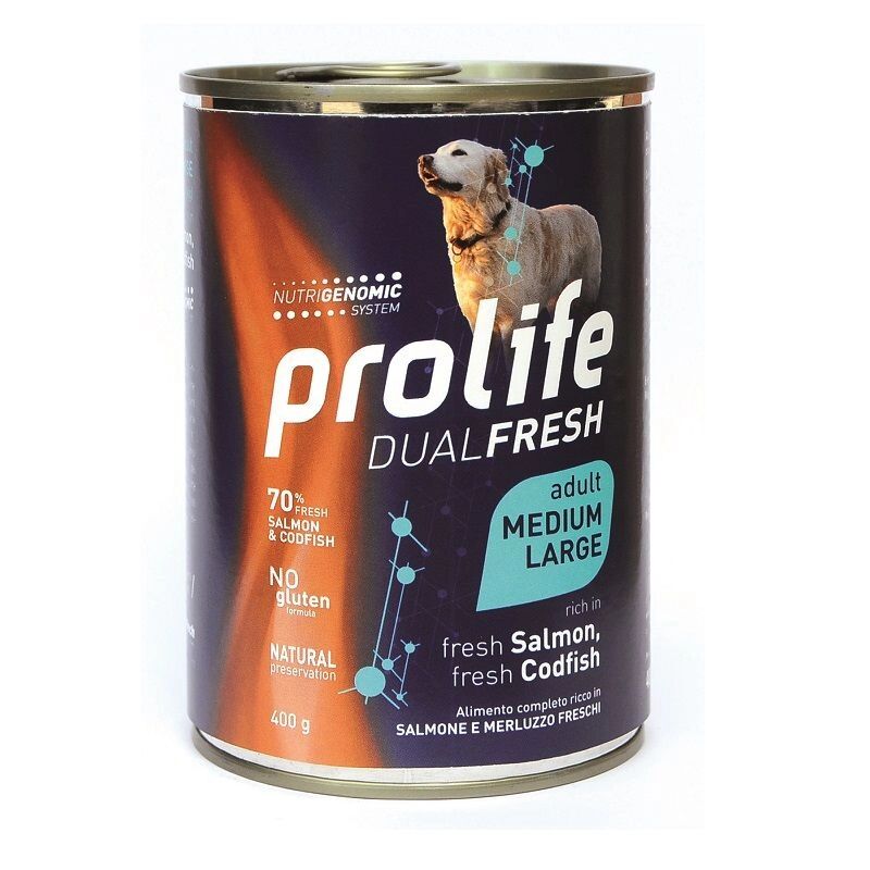 Prolife Dual Fresh Adult M/L Salmone e Merluzzo 400g