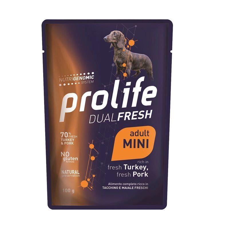 Prolife DualFresh Adult Tacchino e Maiale Mini 100g
