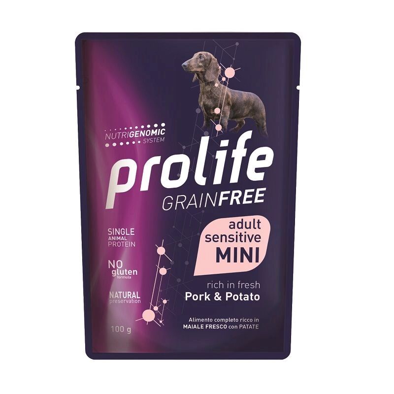 Prolife Sensitive GrainFree Adult Maiale e Patate Mini 100g