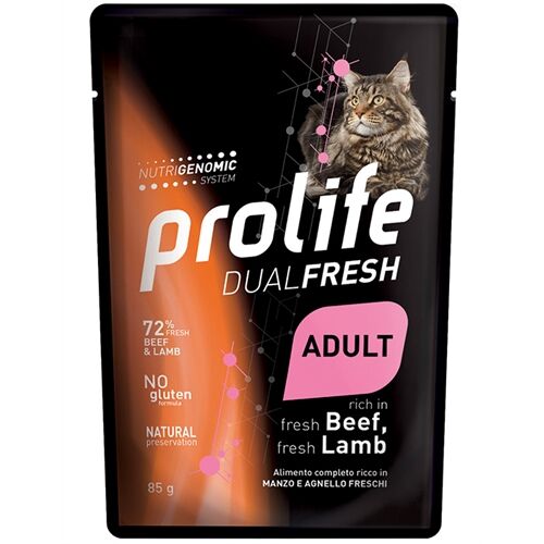 Prolife Dual Fresh Adult 85g Manzo e Agnello