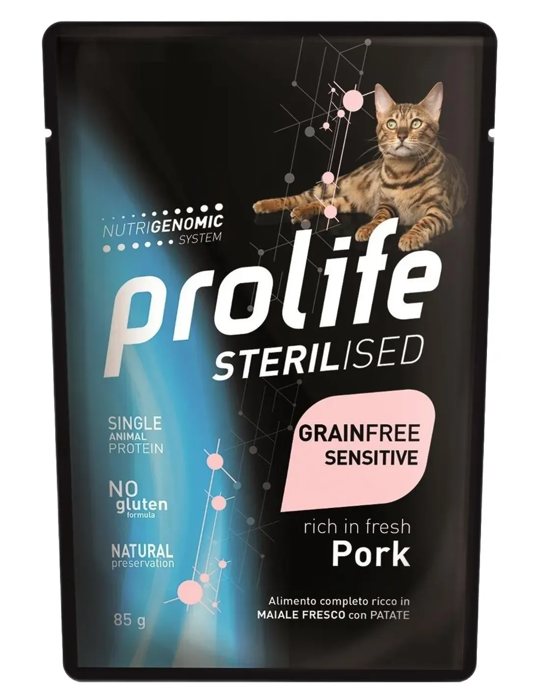 Prolife Sterilised Grain Free Adult 85g Maiale