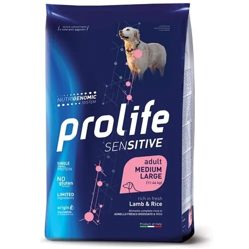 Prolife Sensitive Adult Medium/Large Agnello e Riso