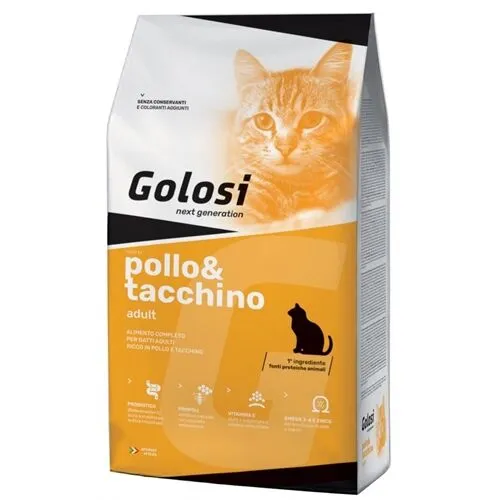 Golosi Cat Adult Pollo e Tacchino – Crocchette Complete per Gatti Adulti