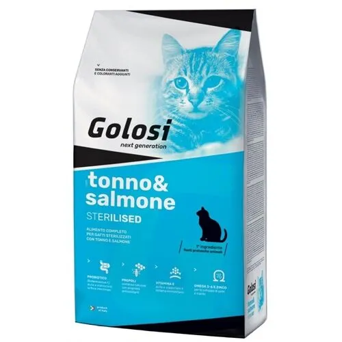 Golosi Cat Sterilised Tonno e Salmone – Crocchette Complete per Gatti Sterilizzati