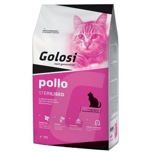 Golosi Cat Sterilised Pollo – Crocchette Complete per Gatti Sterilizzati 1.5kg