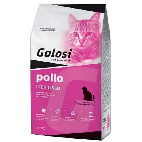 Golosi Cat Sterilised Pollo – Crocchette Complete per Gatti Sterilizzati