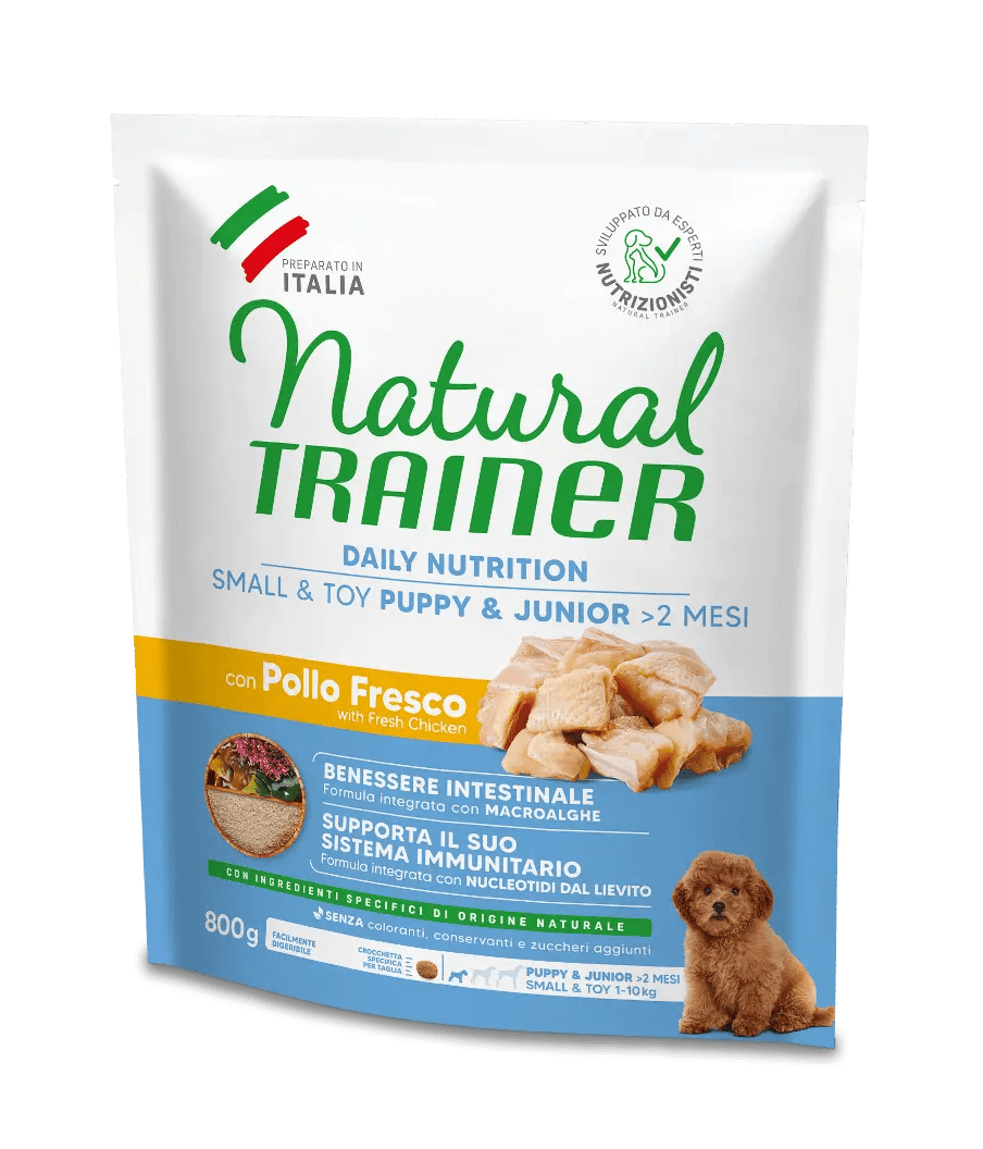 Natural Trainer Small&Toy Puppy&Junior con Pollo Fresco 800g
