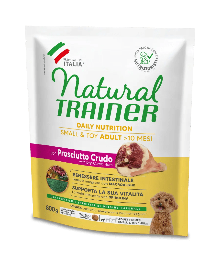Natural Trainer Small&Toy Adult con Prosciutto Crudo 800g