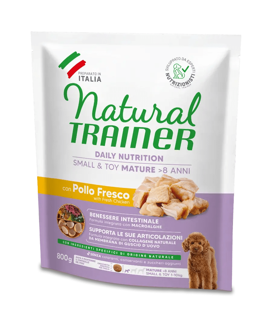 Natural Trainer Small&Toy Mature con Pollo Fresco 800g