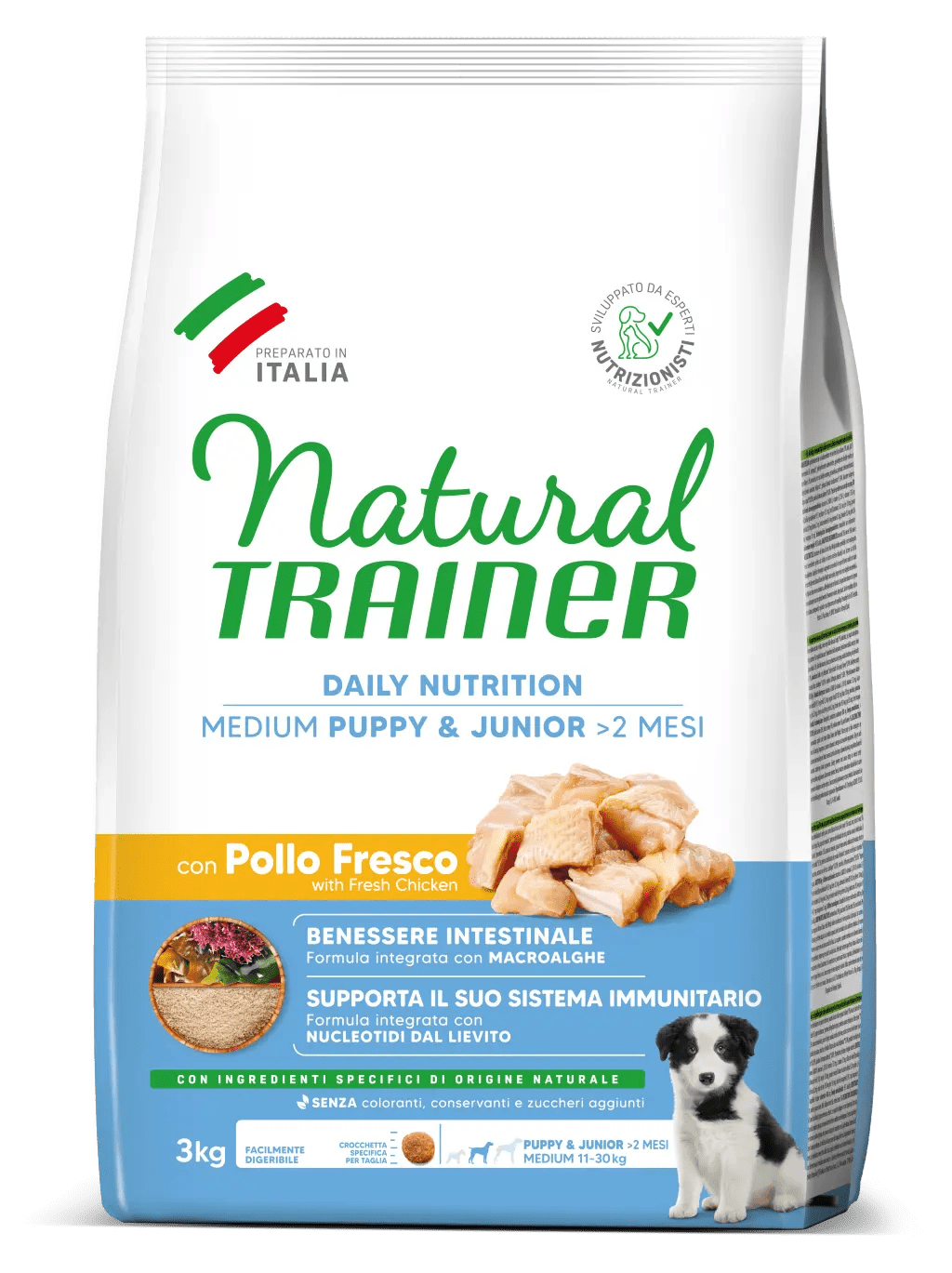 Natural Trainer Medium Puppy&Junior con Pollo Fresco 3kg