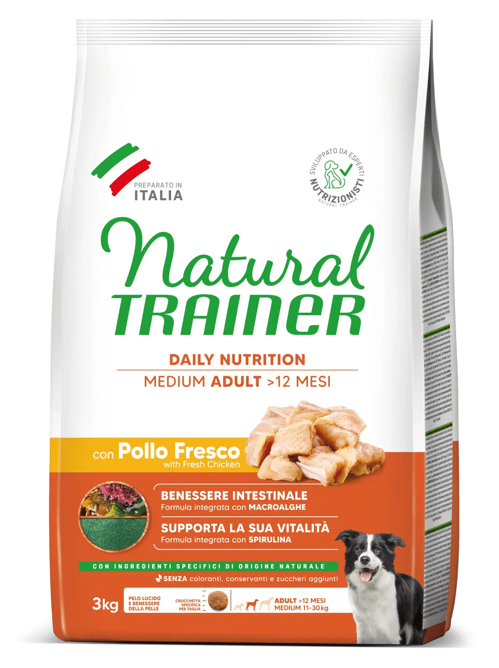 Natural Trainer Medium con Adult Pollo Fresco 3kg