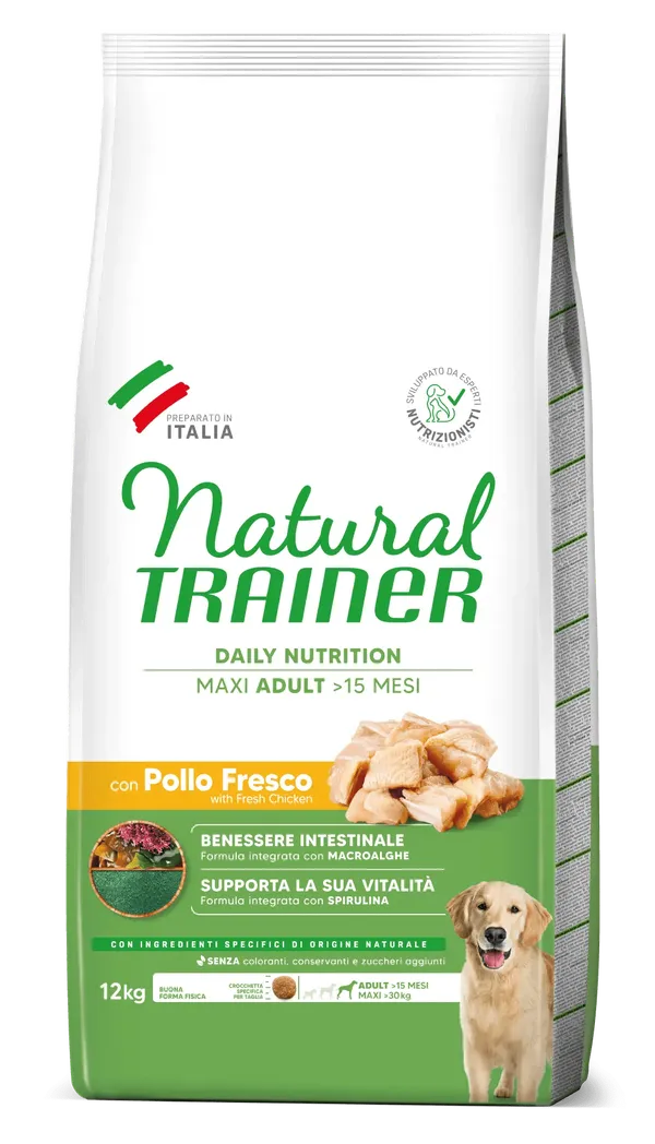 Natural Trainer Maxi Adult con Pollo Fresco 12kg