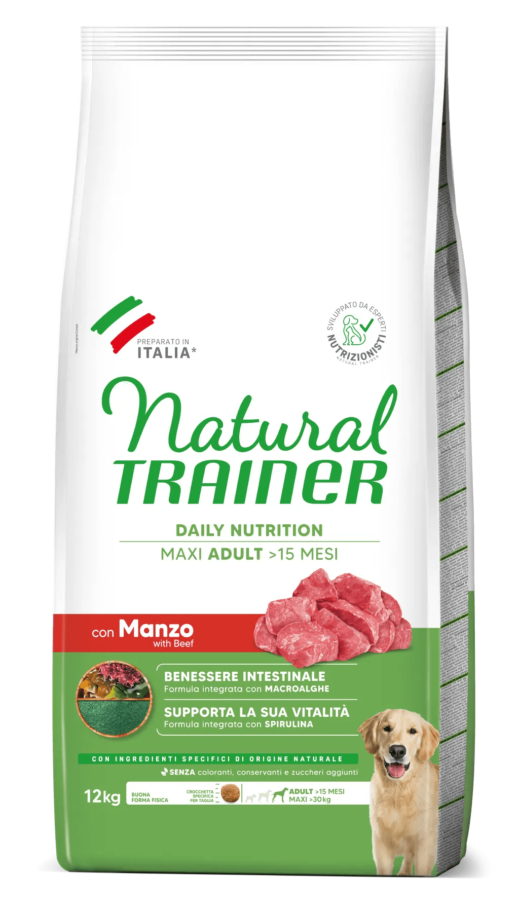 Natural Trainer Maxi Adult con Manzo 12kg