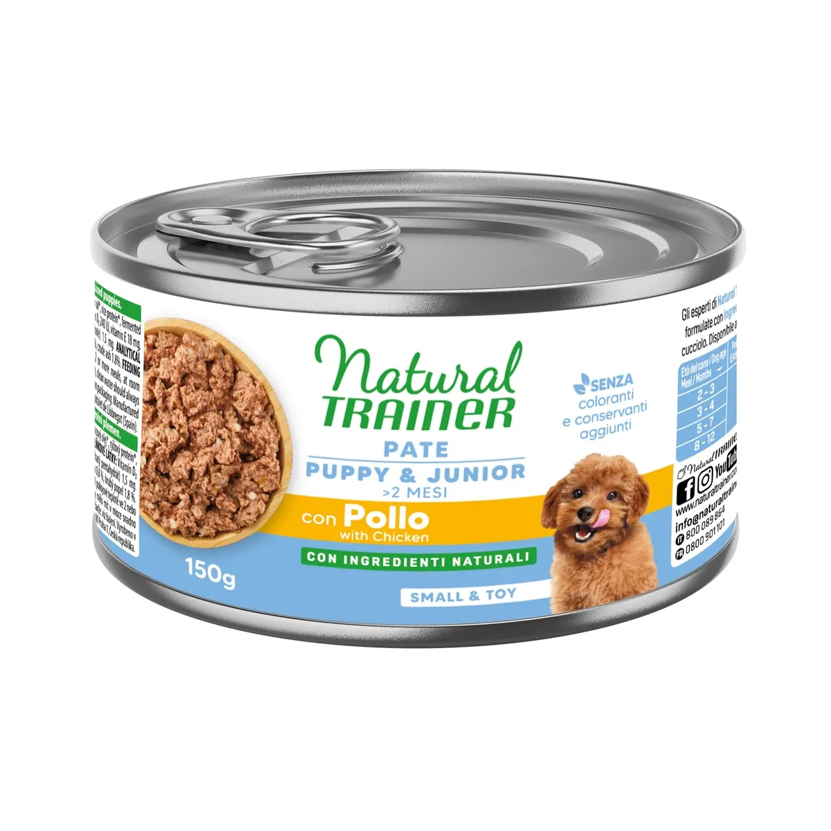 Natural Trainer Mantenimento Paté Small&Toy 150g Pollo - Puppy&Junior