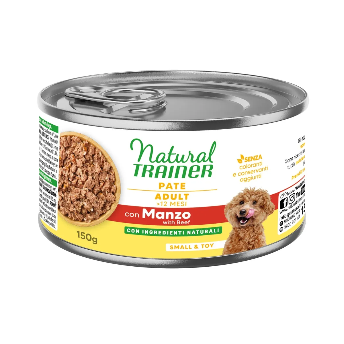 Natural Trainer Mantenimento Paté Small&Toy 150g Manzo