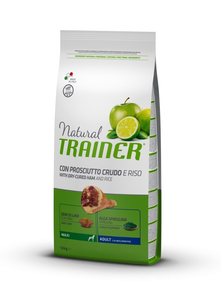 Natural Trainer Maxi Adult Prosciutto Crudo 12Kg