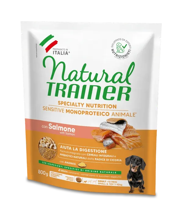Trainer Sensitive Small&Toy Adult con Salmone e Cereali Integrali