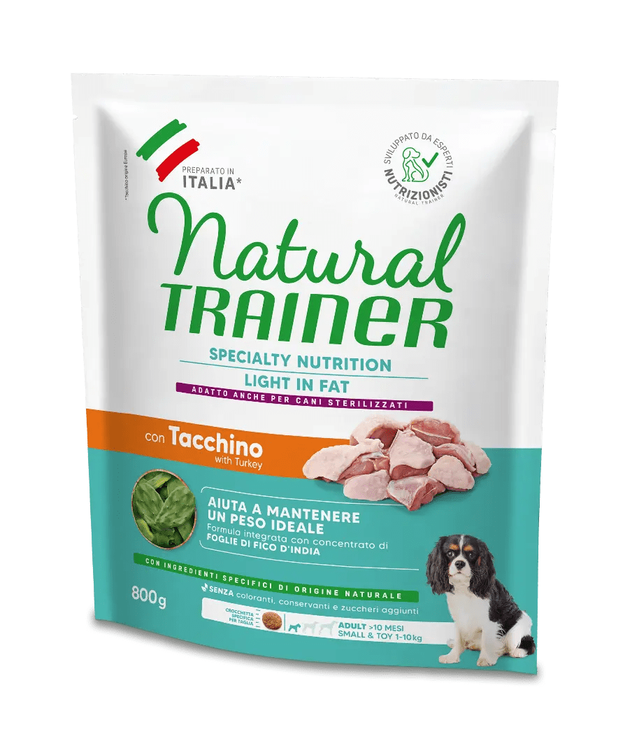 Natural Trainer Light in Fat Small&Toy Adult con Tacchino 800g