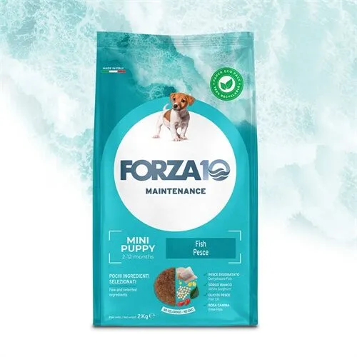 FORZA10 Puppy Mini Pesce 2 kg – Crocchette al Pesce per Cuccioli di Piccola Taglia