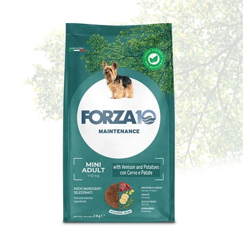 FORZA10 Adult Mini Cervo e Patate 2 kg – Crocchette Monoproteiche al Cervo per Cani Adulti di Piccola Taglia