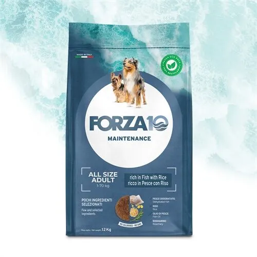 FORZA10 Adult All Breeds con Pesce e Riso – Alimento Completo per Cani Adulti di Tutte le Taglie