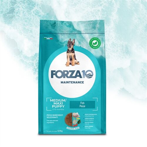 FORZA10 Puppy Medium Pesce 12,5 kg – Crocchette al Pesce per Cuccioli di Taglia Media e Grande