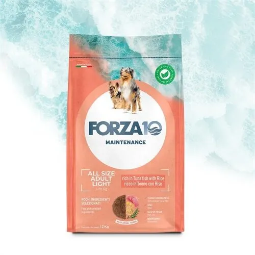 FORZA10 All Size Light Adult - Tonno con Riso 12,5 kg – Crocchette Light per Cani Adulti di Tutte le Taglie