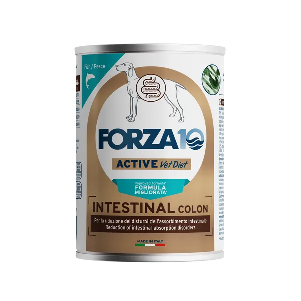 FORZA10 Intestinal Colon Pesce 390 g – Alimento Dietetico Umido per Cani Adulti con Disturbi Intestinali