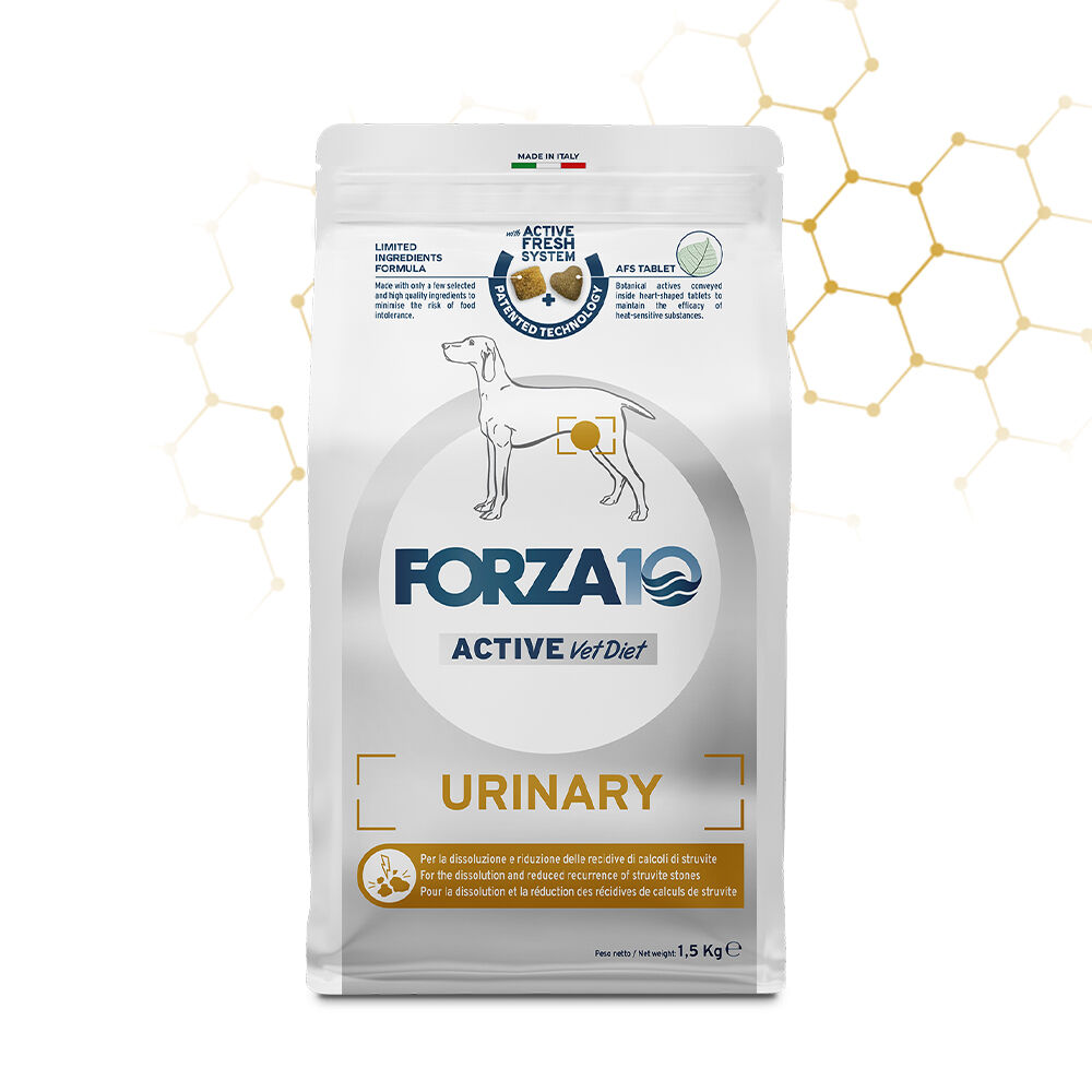 FORZA10 Urinary Active – Alimento Dietetico Completo per Cani con Problemi alle Vie Urinarie 1,5kg