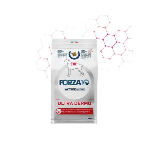 FORZA10 Ultra Dermo Active – Alimento Dietetico Completo per Cani con Dermatiti e Intolleranze Alimentari