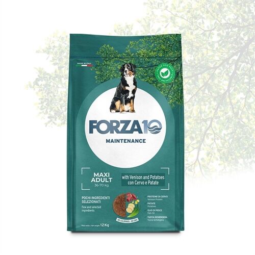 FORZA10 Adult Maxi Cervo e Patate 12 kg – Crocchette al Cervo per Cani Adulti di Taglia Grande